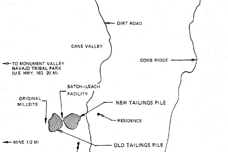 Monument Valley Uranium Mill location